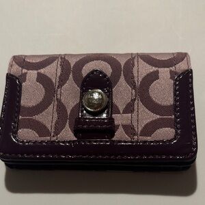 Coach Purple and Brown Wallet